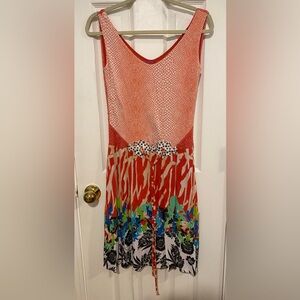 Save The Queen Red and Multicolor Dress